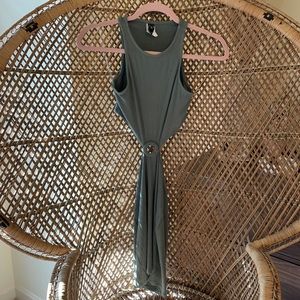 Olive Bodycon dress with cutouts NWT